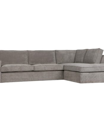 Woood Thomas Hjørnesofa Højre Rib Stof Weathered Green 92x283x197