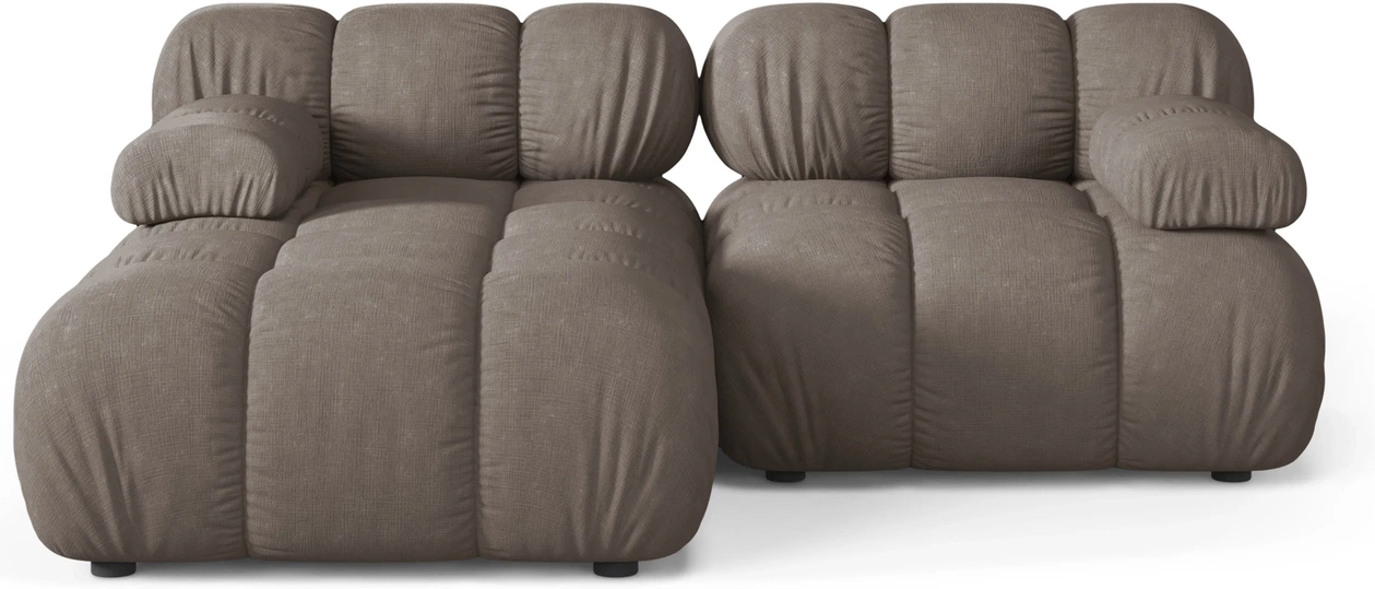 Chaiselongsofa Hjørnesofa Micadoni Bellis Venstrevendt Cappuccino Liberty Strukturstof 188x155x70