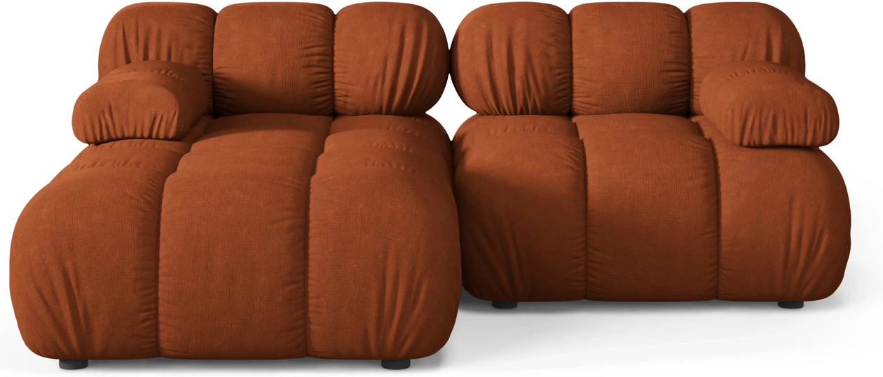 Chaiselongsofa Hjørnesofa Micadoni Bellis Venstrevendt Personers Teglrød Liberty Strukturstof B188xd155 H70