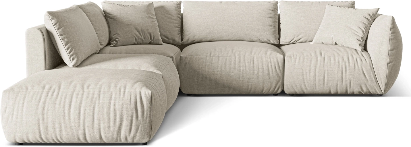 Chaiselongsofa Hjørnesofa Micadoni Chris Venstrevendt 295x290 Natur Lins Strukturstof Personers