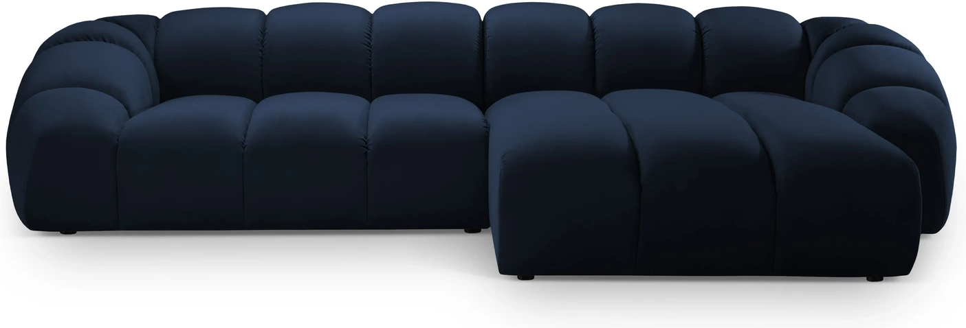 Chaiselongsofa Hjørnesofa Micadoni Diana Højrevendt Kongeblå Velour B334d182h72