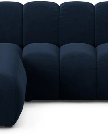 Chaiselongsofa Hjørnesofa Micadoni Lupine Venstrevendt 290x177 Kongeblå Velour Pers