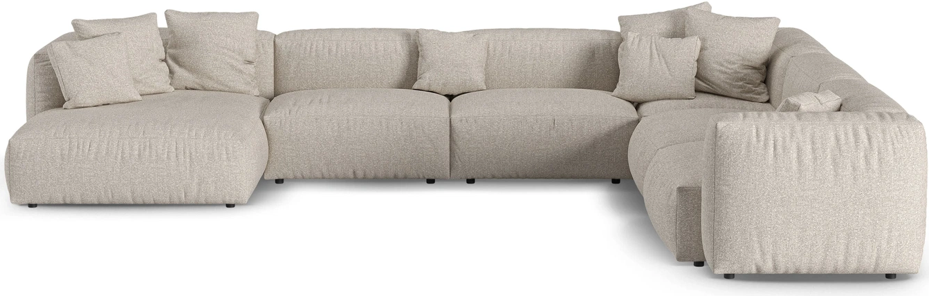 Chaiselongsofa Hjørnesofa Micadoni Martina Højrevendt Boucl Monet Sand Beige B420d330 Sædedybde