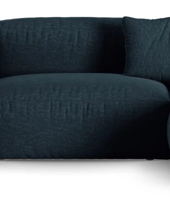 Chaiselongsofa Hjørnesofa Micadoni Martina Højrevendt Denimblå Boston Ocean Strukturstof 330x176 Sædedybde