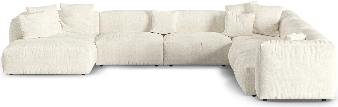 Chaiselongsofa Hjørnesofa Micadoni Martina Højrevendt Elfenben Boucl 420x330 Plads Til Pers