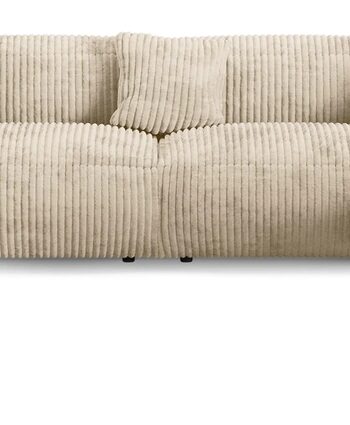 Chaiselongsofa Hjørnesofa Micadoni Martina Højrevendt Pers Lys Beige Ribvelour Tilia H75 B420 D330