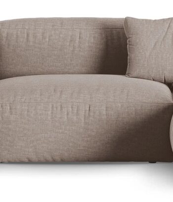 Chaiselongsofa Hjørnesofa Micadoni Martina Højrevendt Personers Mørk Beige Strukturstof B330d176