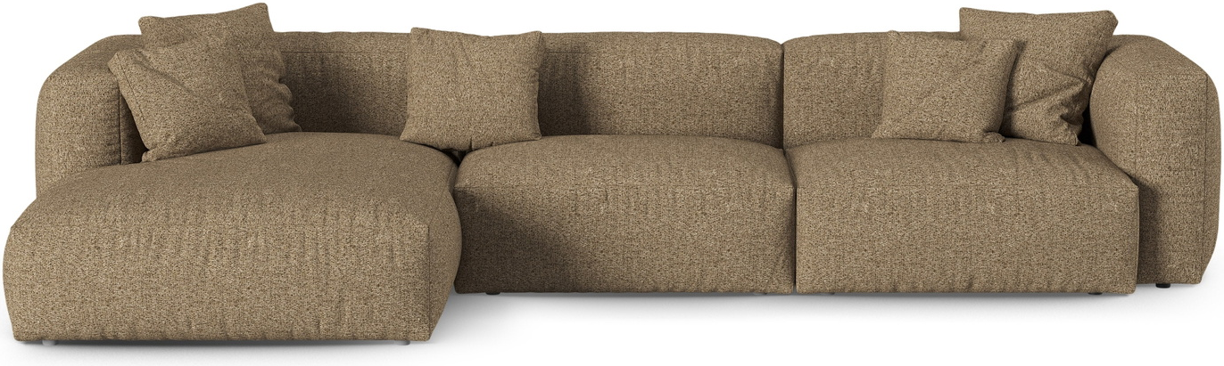 Chaiselongsofa Hjørnesofa Micadoni Martina Venstrevendt Boucl Monet Cappuccino 330