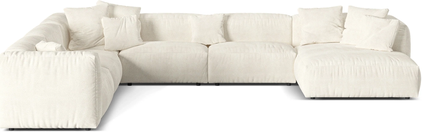 Chaiselongsofa Hjørnesofa Micadoni Martina Venstrevendt Boucl Monet Nata Elfenben Personers B406d316