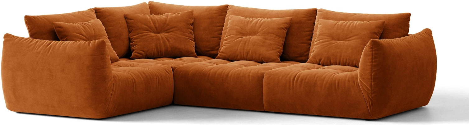 Chaiselongsofa Micadoni Bloom Venstrevendt Hjørnesofa Personers Casino Velour Terrakotta