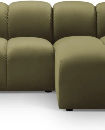 Chaiselongsofa Micadoni Diana Højrevendt Grøn Velour 334x182