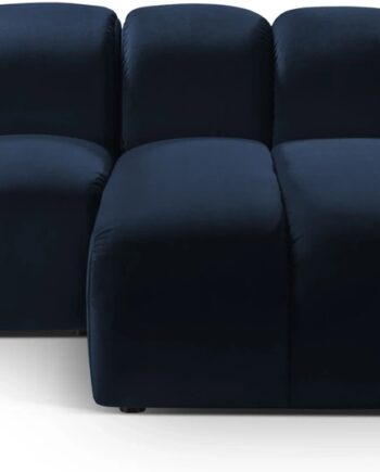 Chaiselongsofa Micadoni Diana Kongeblå Velour Højrevendt Sæders