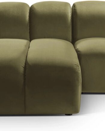 Chaiselongsofa Micadoni Diana Venstrevendt Grøn Velour 294x182