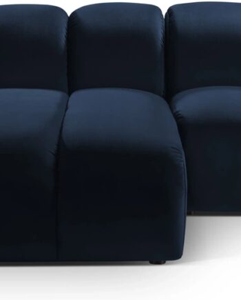 Chaiselongsofa Micadoni Diana Venstrevendt Hjørnesofa Kongeblå Velour 294x182x72