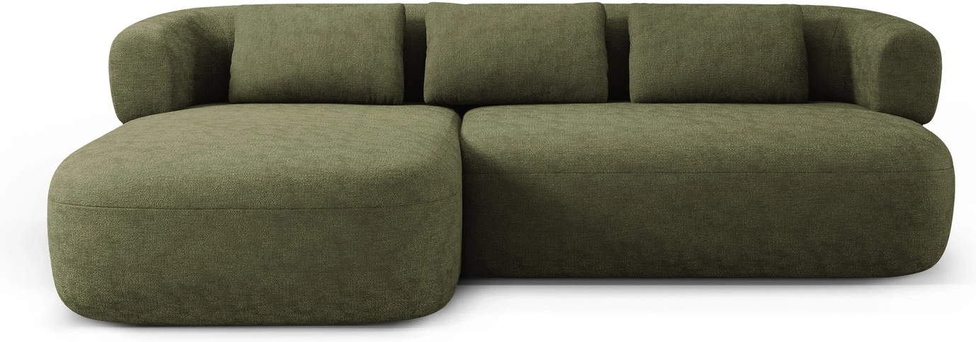 Chaiselongsofa Micadoni Jenny Venstrevendt Personers Hjørnesofa Chenille Grøn B225xd145xh73