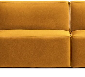 Chaiselongsofa Micadoni Jodie Venstrevendt Gul Velour 341x162