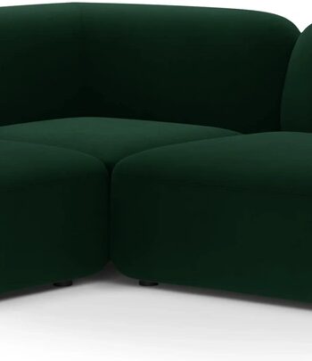 Chaiselongsofa Micadoni Kate Venstrevendt Hjørnesofa Flaskegrøn Velour Salvador B252d220