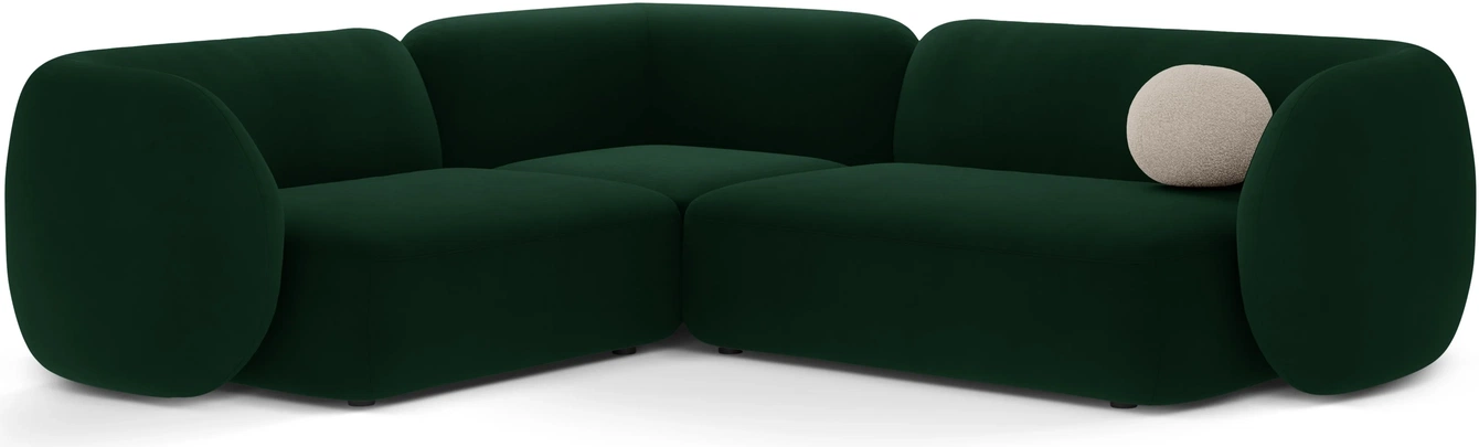 Chaiselongsofa Micadoni Kate Venstrevendt Hjørnesofa Flaskegrøn Velour Salvador B252d220