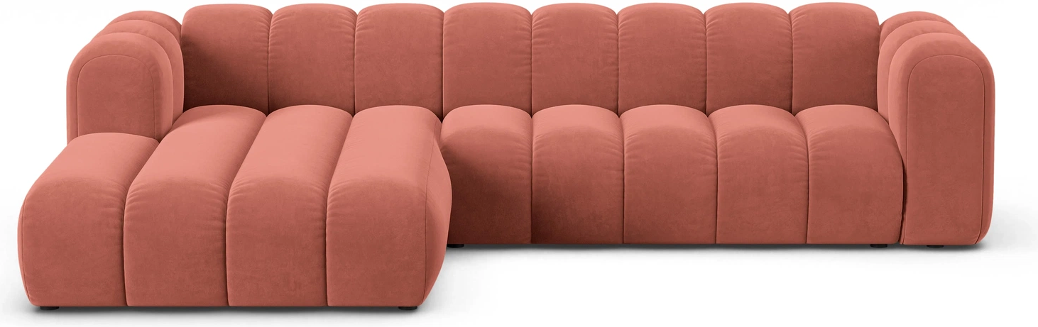 Chaiselongsofa Micadoni Lupine Venstrevendt Hjørnesofa 290x177 Koral Velour Salvador