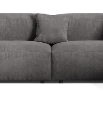 Chaiselongsofa Micadoni Martina Højrevendt Hjørnesofa Sæders Grå Velour Oeko Tex