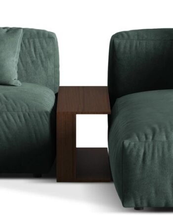 Chaiselongsofa Micadoni Martina Højrevendt Petrol Velour 285x176