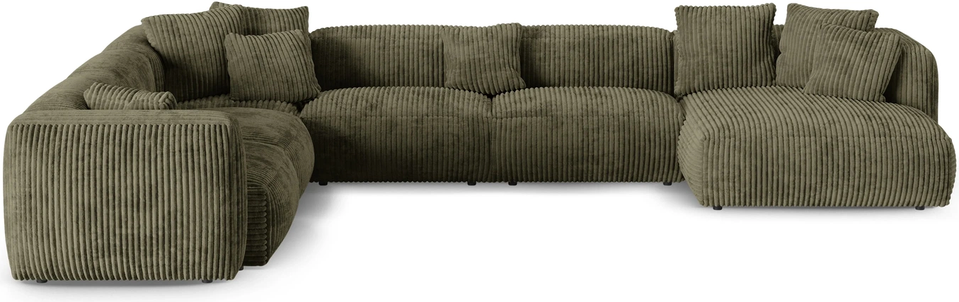 Chaiselongsofa Micadoni Martina Venstrevendt Mosgrøn Ribvelour Hjørnesofa 420x330 Sædedybde