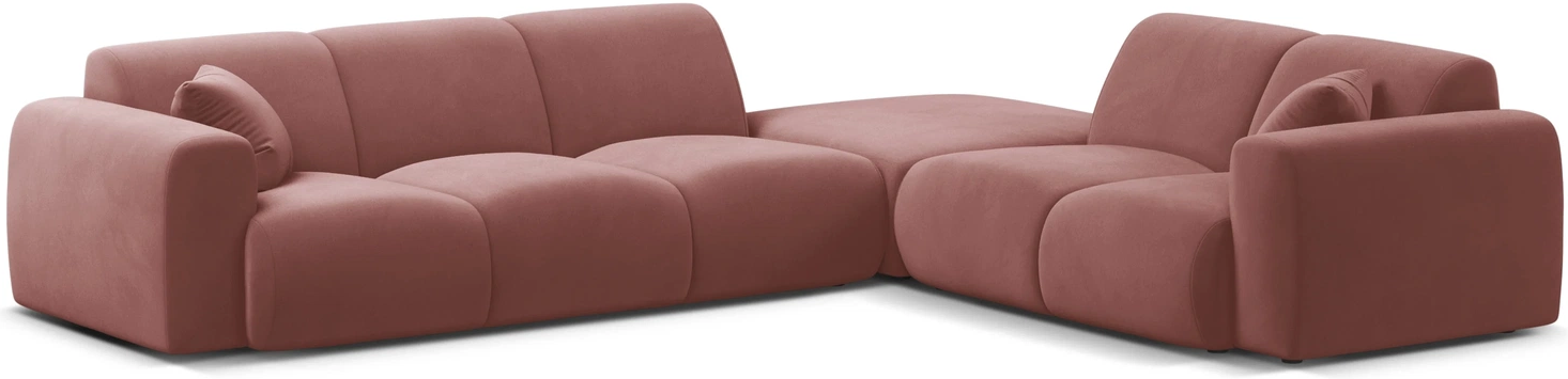 Chaiselongsofa Micadoni Molino Flamingorosa Velour Højrevendt Hjørnesofa 315x250