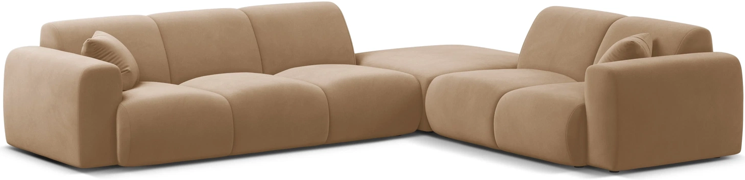 Chaiselongsofa Micadoni Molino Højrevendt Hjørnesofa Mandelbeige Velour 315x250