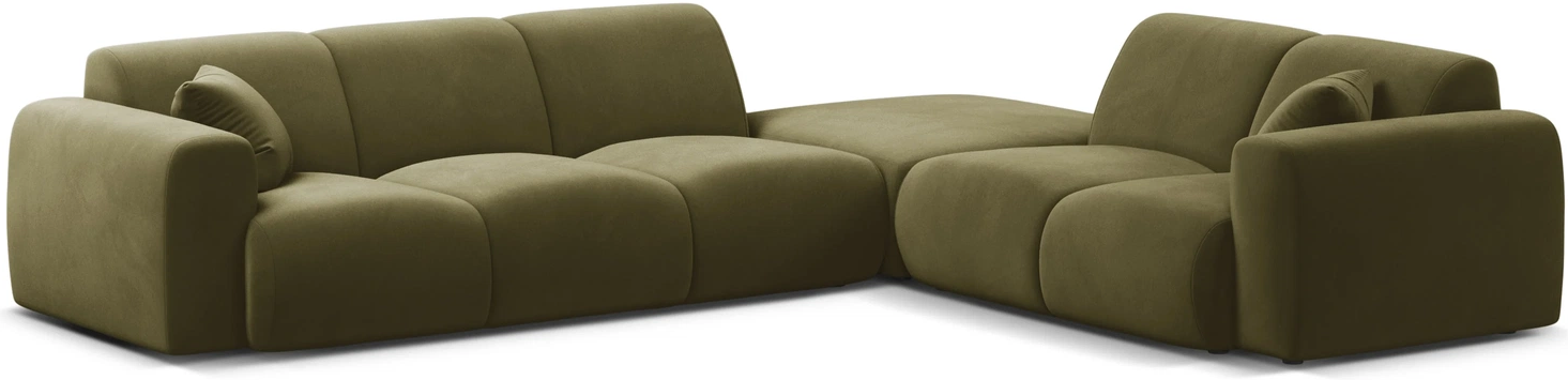 Chaiselongsofa Micadoni Molino Højrevendt Hjørnesofa Pers Lys Grøn Casino Velour B315