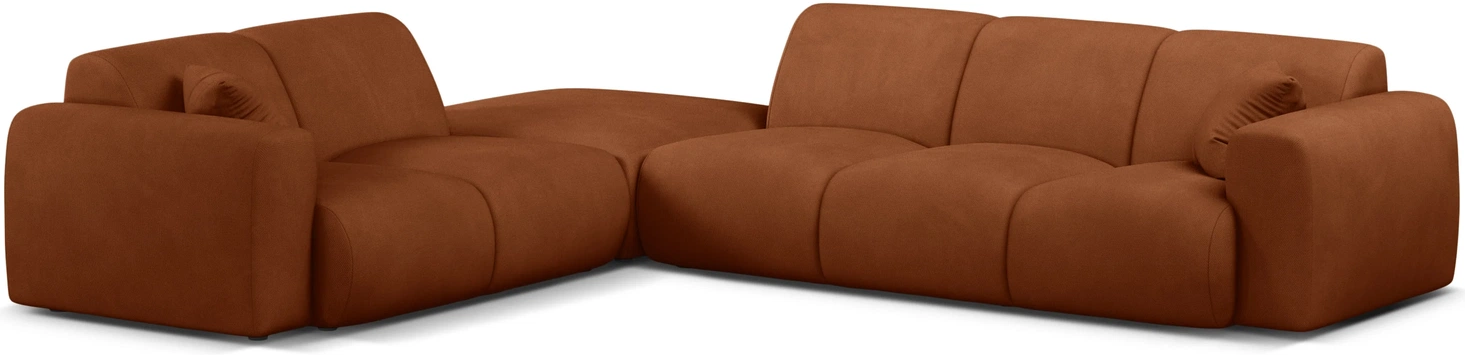 Chaiselongsofa Micadoni Molino Venstrevendt Hjørnesofa Orange Rebel Chenille B315 D250 H72 Pers