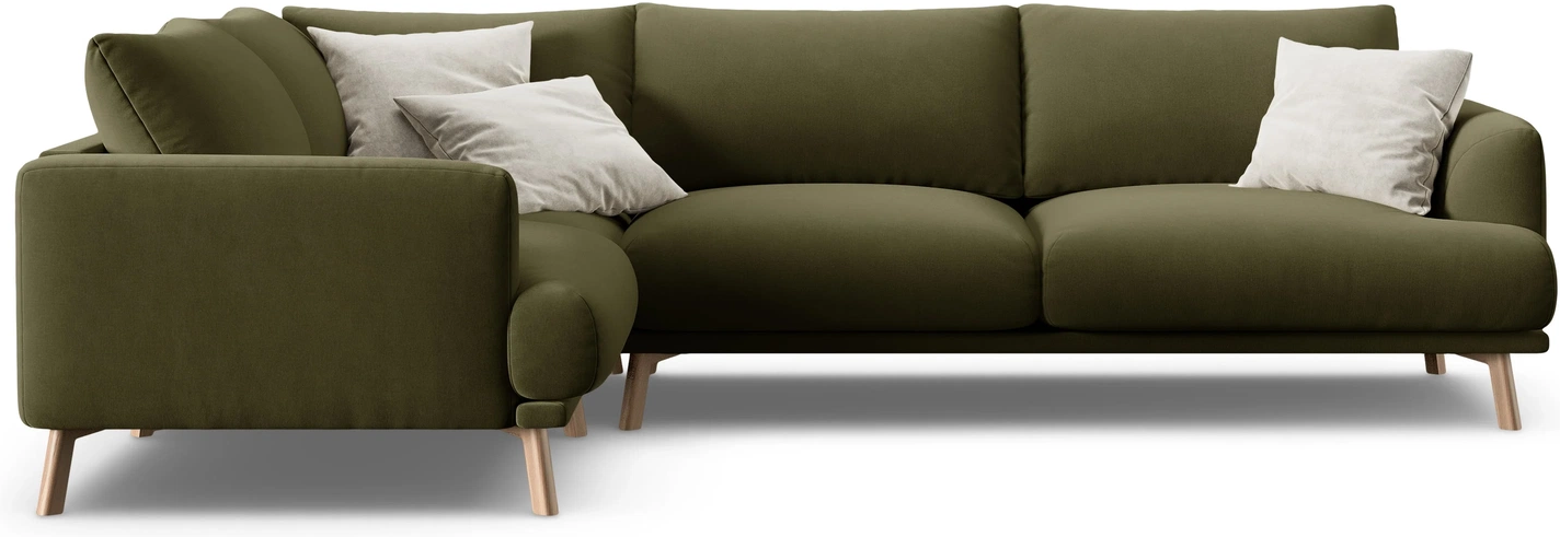 Chaiselongsofa Micadoni Naomi Venstrevendt 280 Grøn Velour Hjørnesofa Personers