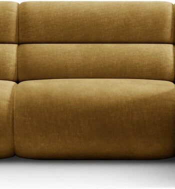 Chaiselongsofa Micadoni Neo Højrevendt 305x165 Sennepsgul Chenille