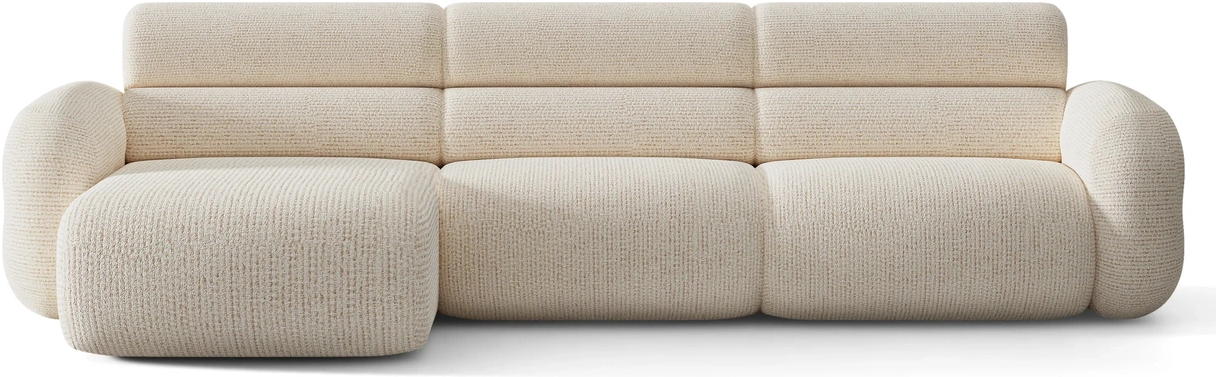 Chaiselongsofa Micadoni Neo Venstrevendt Hjørnesofa Pers 305x165 Lys Beige Chenille Silencio