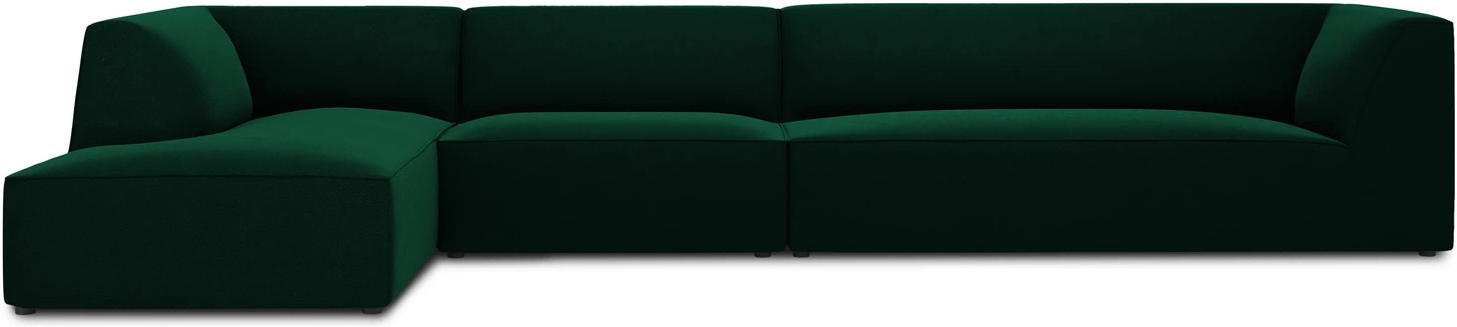 Chaiselongsofa Micadoni Ruby Venstrevendt Flaskegrøn Velour 366x180