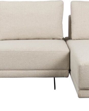 Dutchbone Shelly Chaiselongsofa Højrevendt Lysgrå Polyester