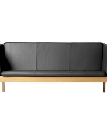 Fdb Møbler J149 Pers Sofa Sort Læder : Erling Christensen Møbler