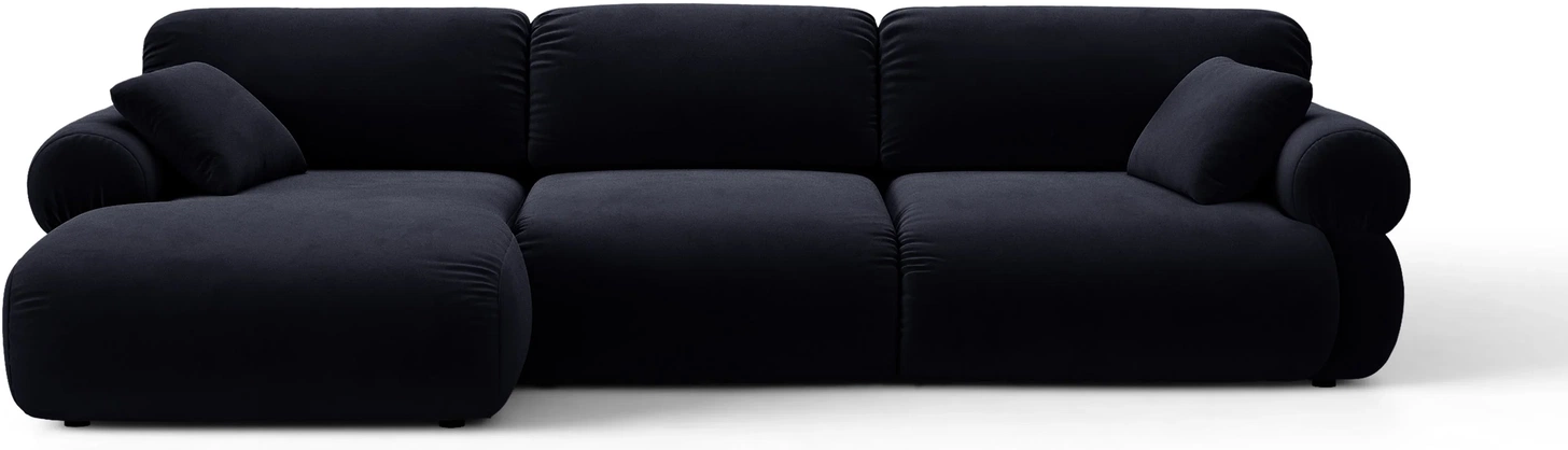 Hjørnesofa Chaiselong Micadoni Ophelia Venstrevendt Kongeblå Velour 297x164