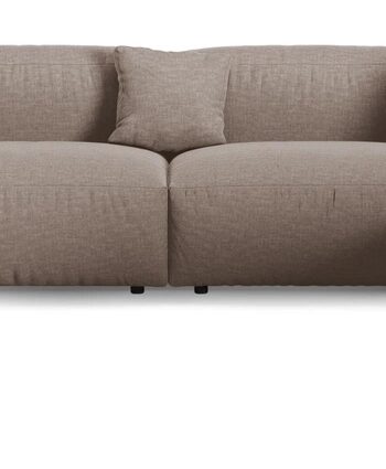 Hjørnesofa Chaiselongsofa Micadoni Martina Højrevendt Mørk Beige Strukturstof Plads Til Pers Sædedybde
