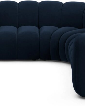 Hjørnesofa Micadoni Lupine Kongeblå Velour 280x280 Pers Liquidblocked