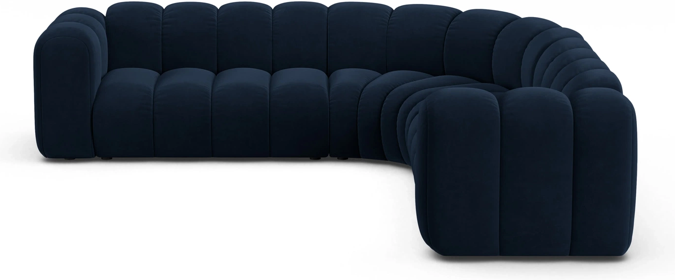 Hjørnesofa Micadoni Lupine Kongeblå Velour 280x280 Pers Liquidblocked