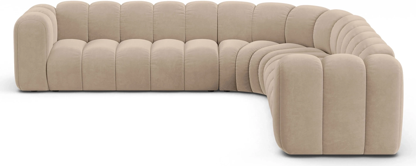 Hjørnesofa Micadoni Lupine Personers 309x309 Beige Venus Velour