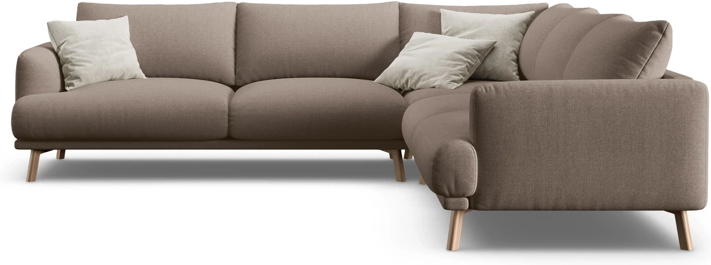 Hjørnesofa Micadoni Naomi 280x280 Personers Cappuccino Liberty Tweed Med Chaiselong