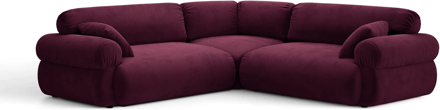 Hjørnesofa Micadoni Ophelia 259259 Bordeaux Venus Velour Plads Til Cleanaboo Petproof
