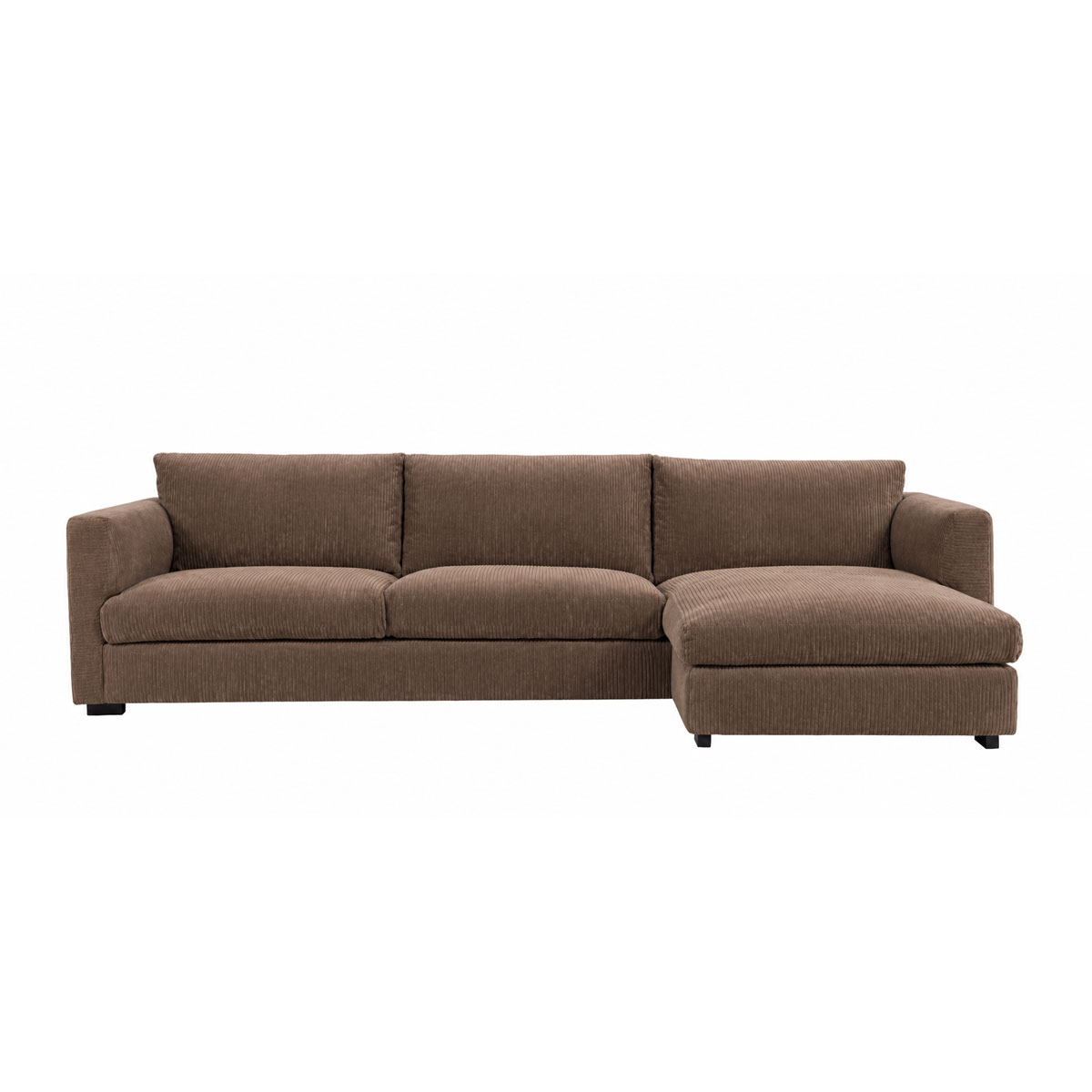 Latifa Pers Sofa Med Højre Ribcord 389 Brown Arm Arm