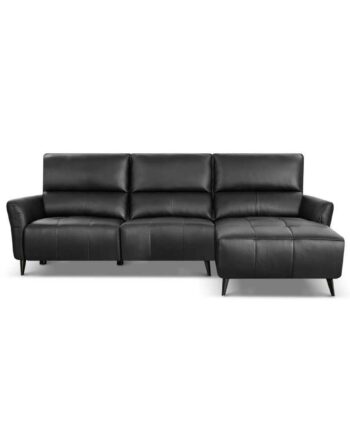 Panama Sofa Højre Sort Læder