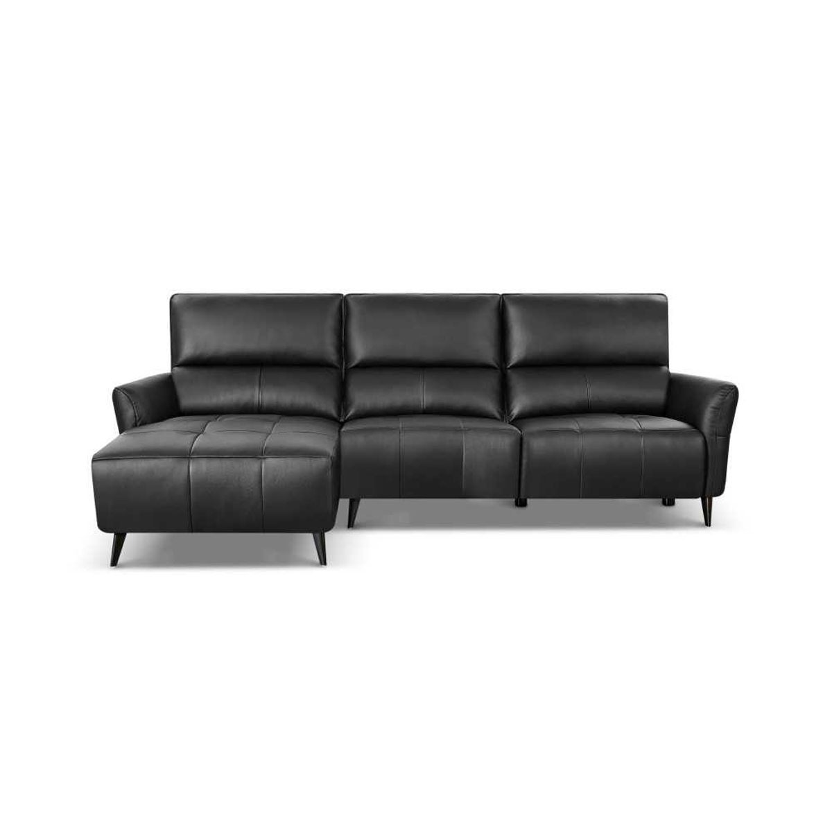Panama Sofa Venstre Sort Læder