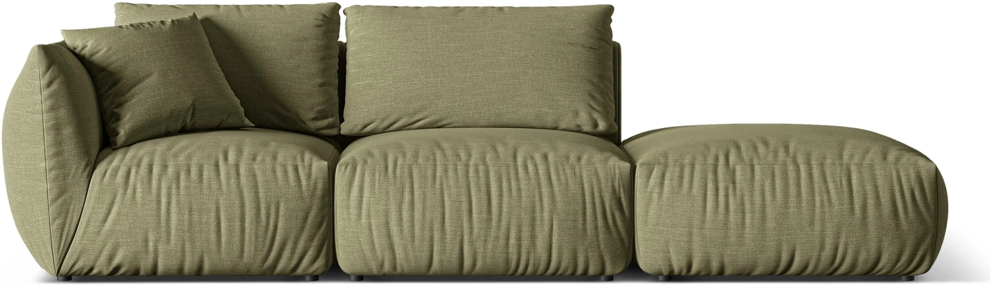 Personers Sofa Micadoni Chris Højrevendt Lys Grøn Lins Strukturstof 315 Bred