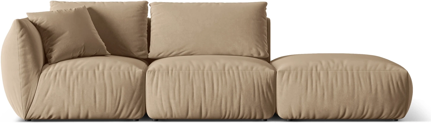 Personers Sofa Micadoni Chris Højrevendt Mandelbeige Casino Velour B315 D100