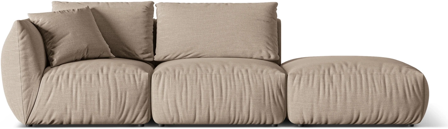 Personers Sofa Micadoni Chris Højrevendt Sand Lins Strukturstof B315 D100 H80