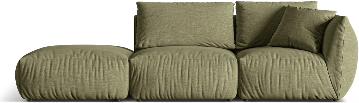 Personers Sofa Micadoni Chris Venstrevendt Lys Grøn Lins Strukturstof B315 D100 H80